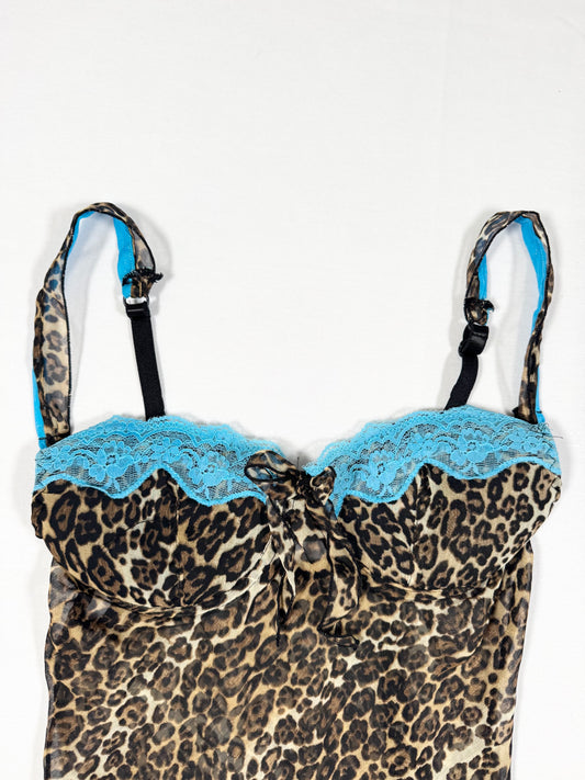 Leopard Blue Lace Cami ♡ Size S