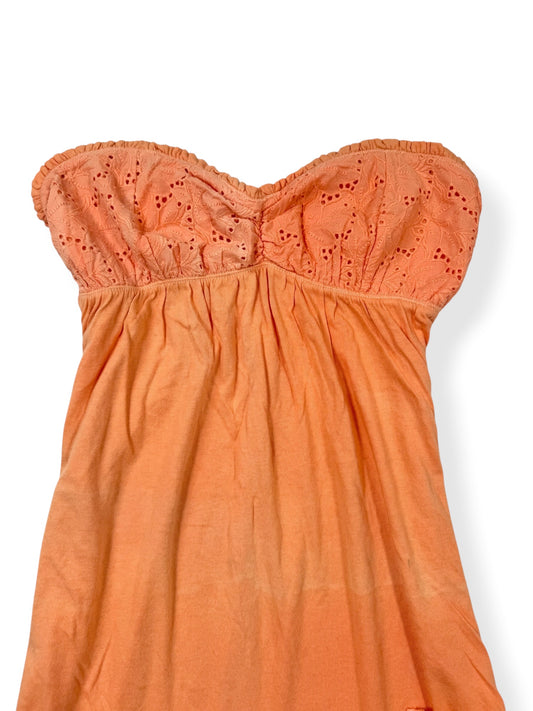 Hollister Orange Strapless Dress ♡ M