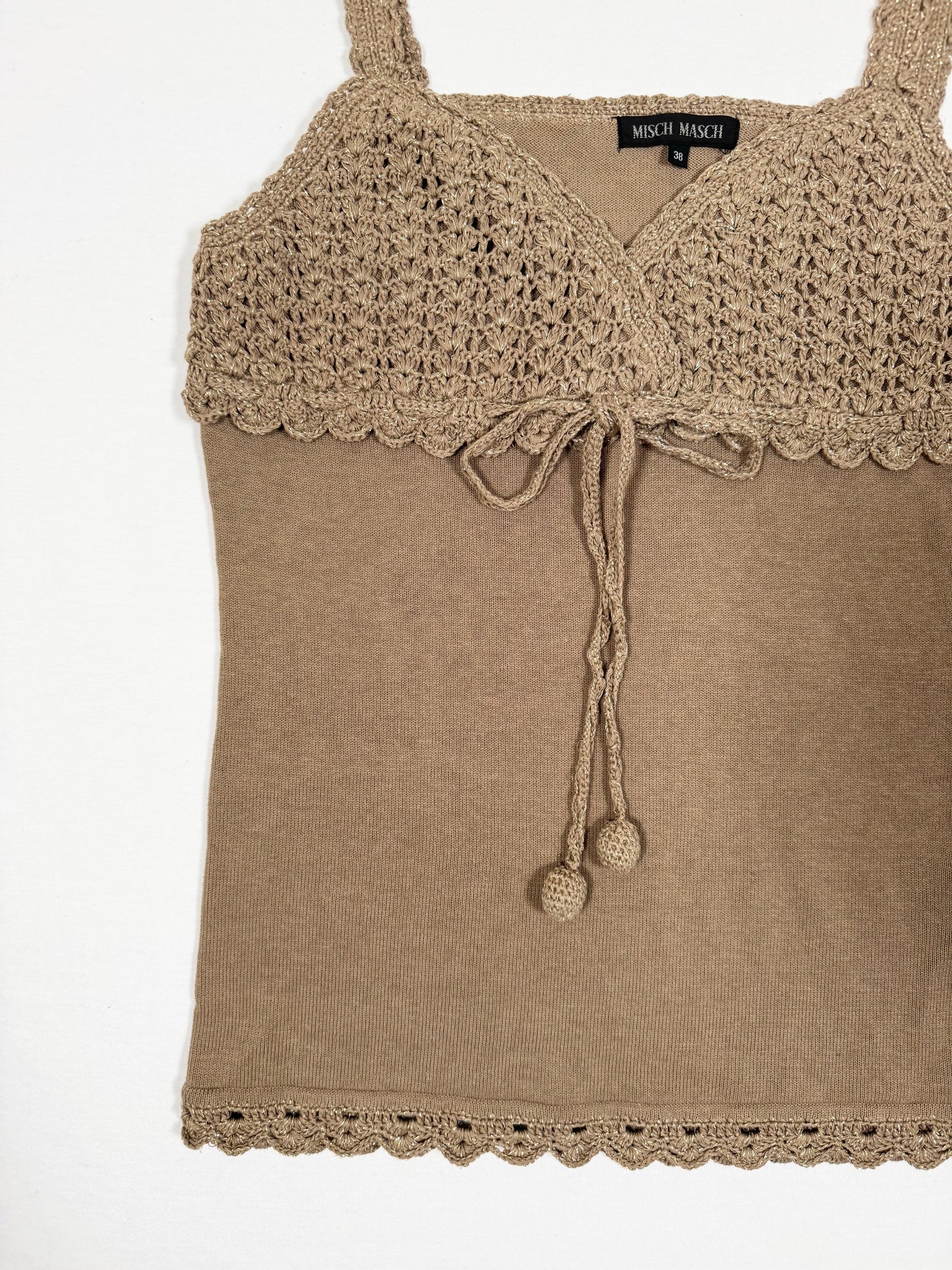 Glittery Brown Knit Cami