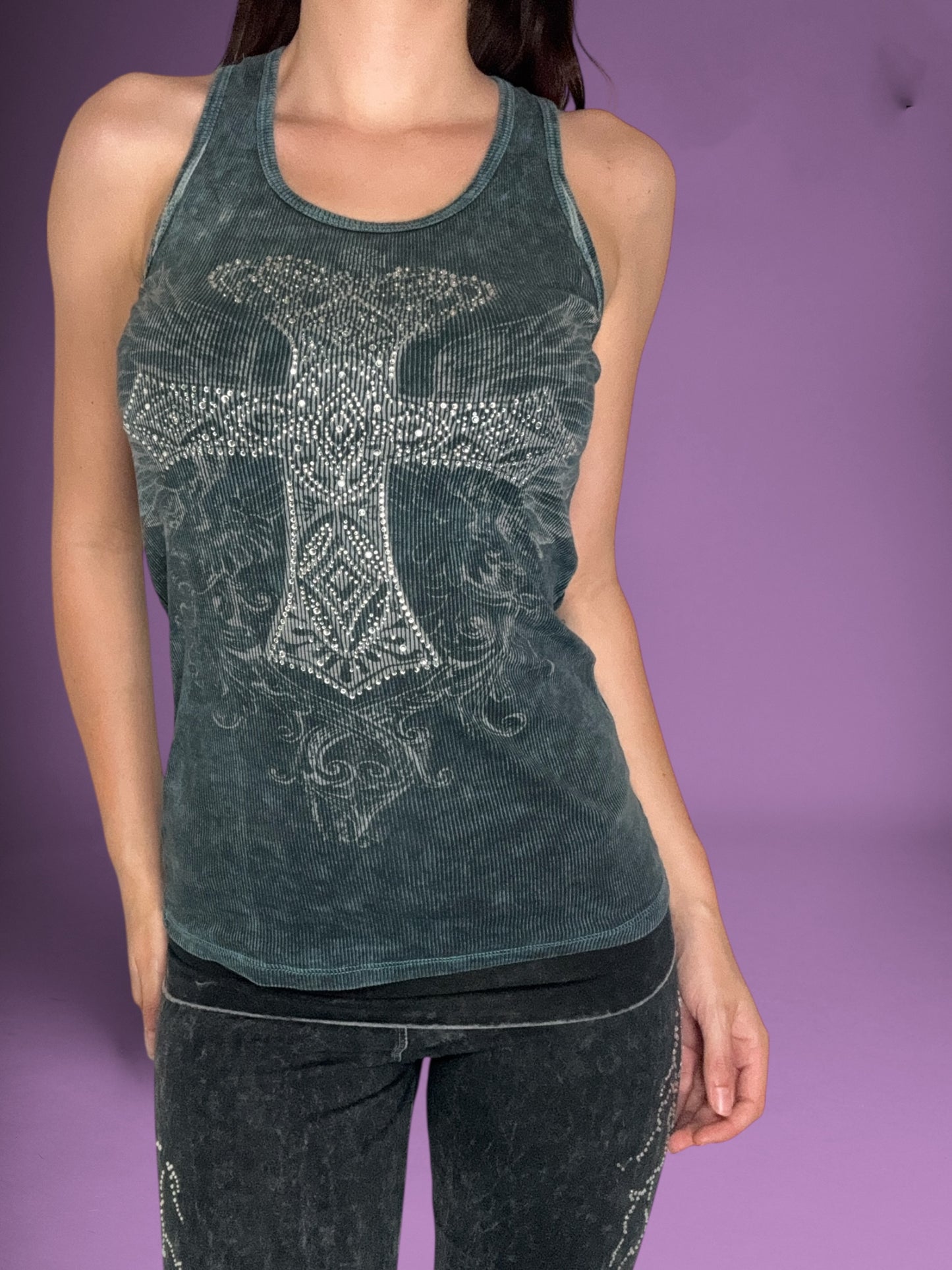 Grunge Cross Tank ♡ Size M