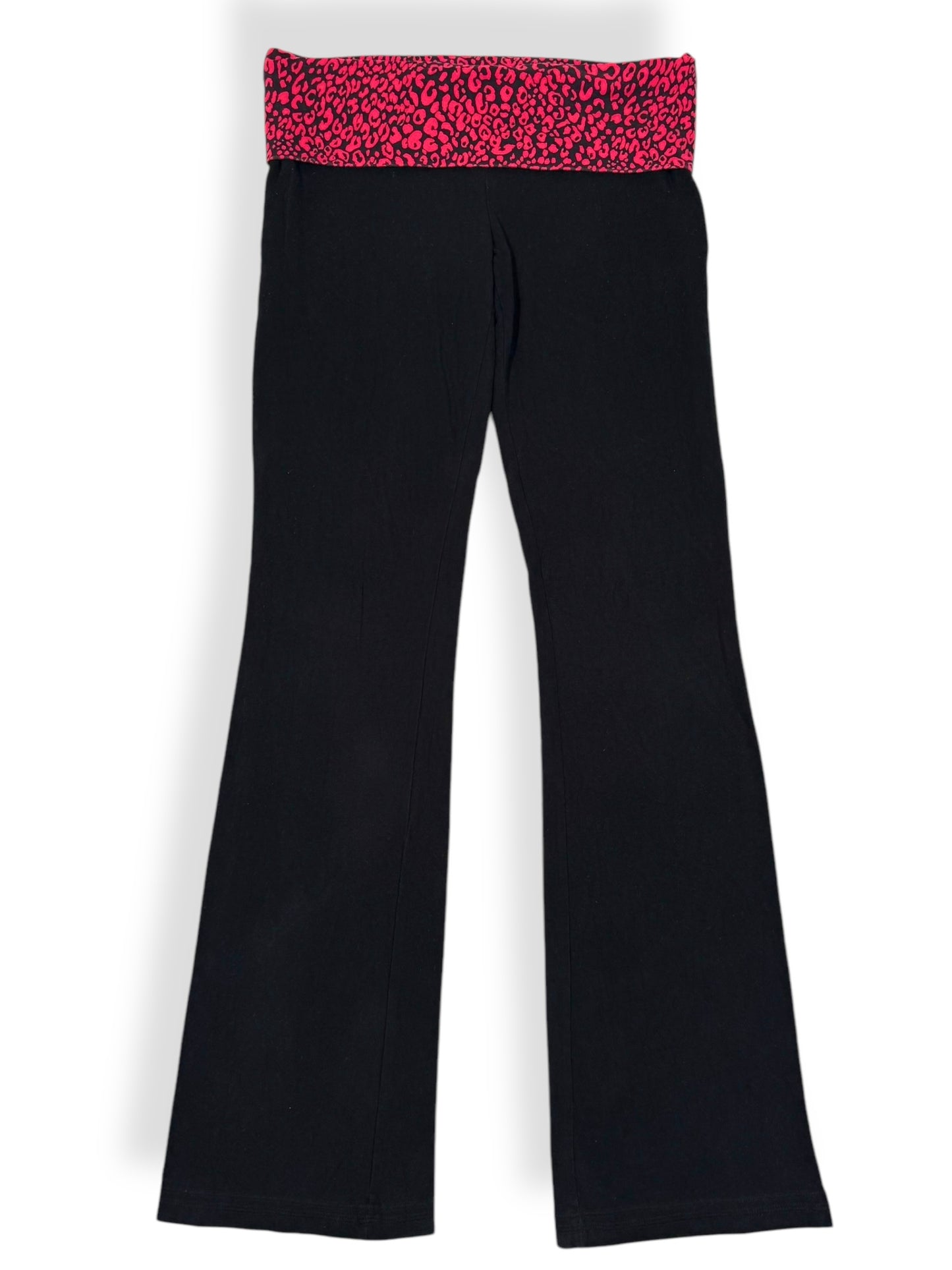 Leopard Fold Over Flared Leggings
