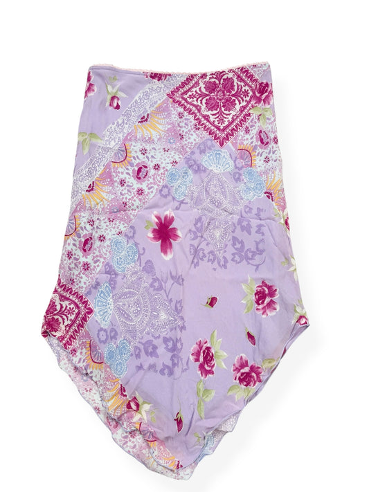 New Look Purple Paisley Handkerchief Hem Midi Skirt ♡ XL