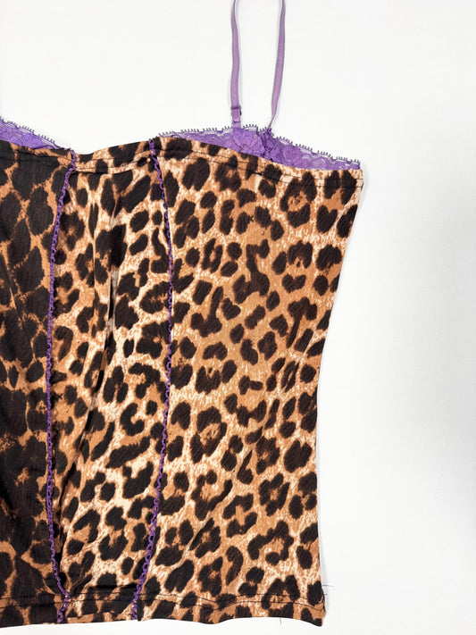 Leopard Purple Lace Cami