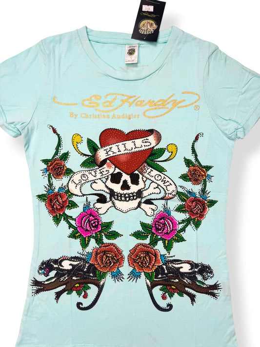 Seafoam Ed Hardy Tee ♡ L