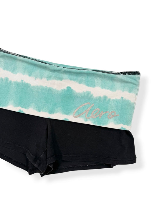Aero Seafoam Fold Over Mini Shorts ♡ XS