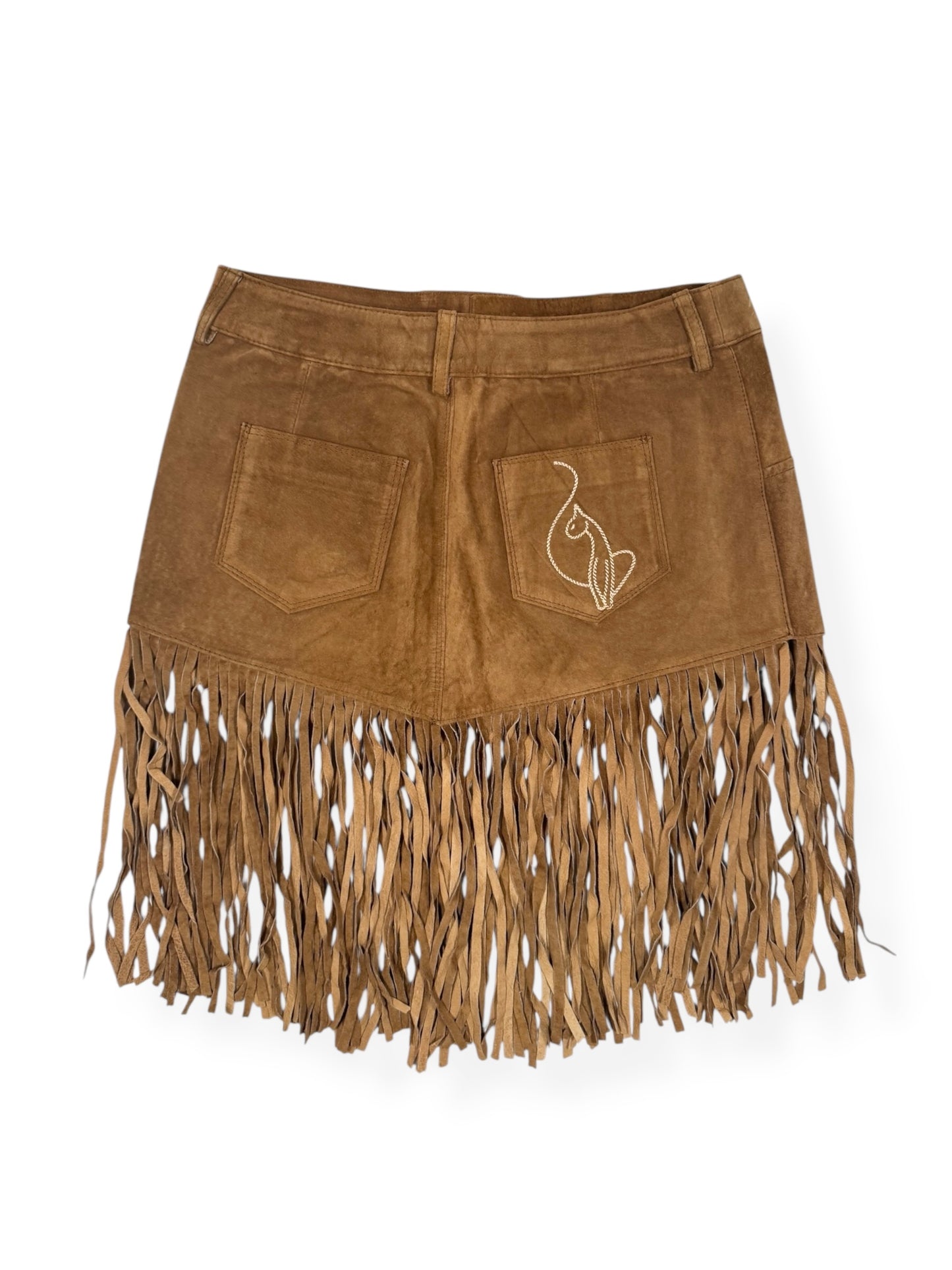 Baby Phat Suede Fringe Skirt ♡ Size XXS