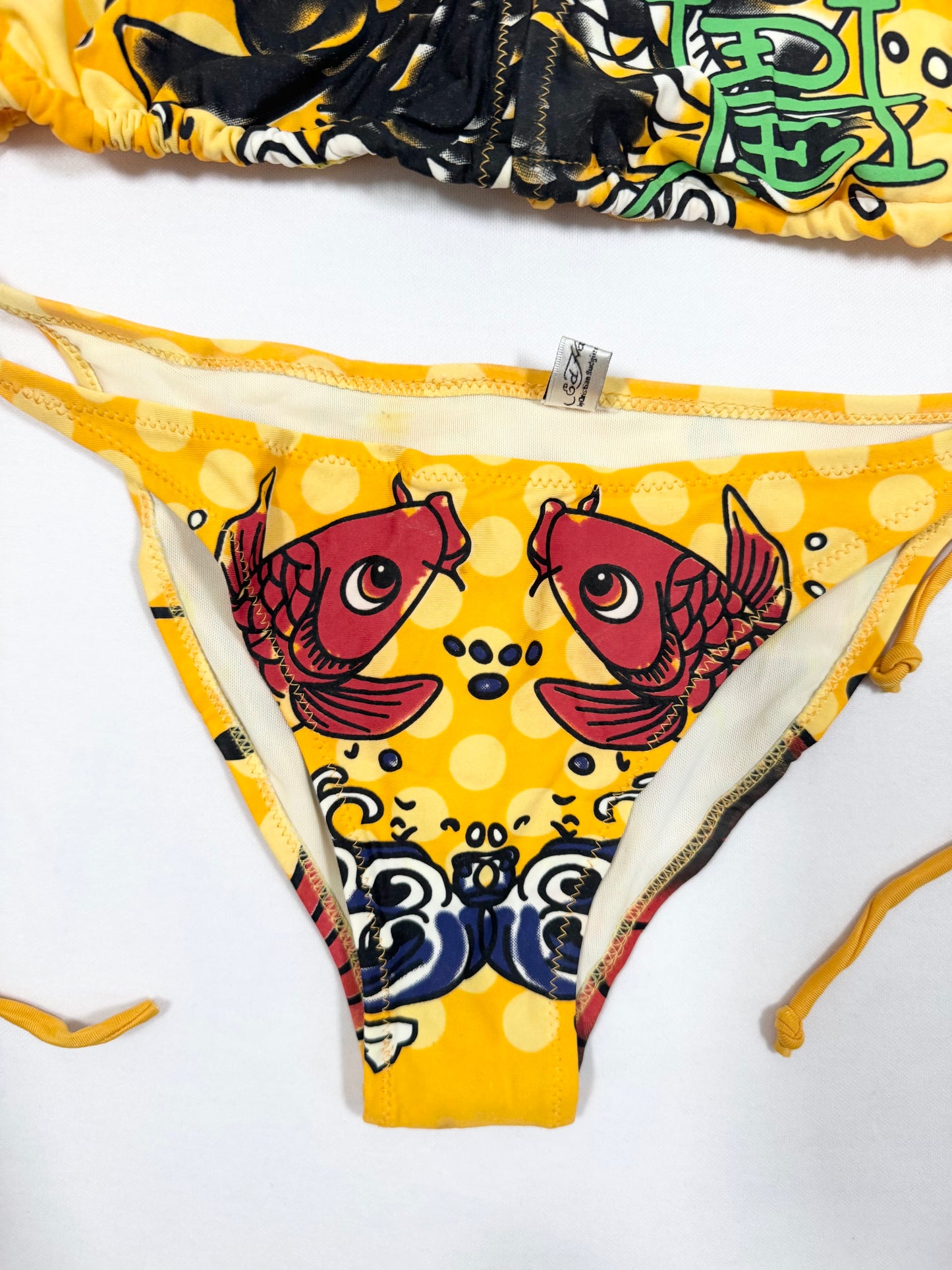 Ed Hardy Yellow Polka Bikini