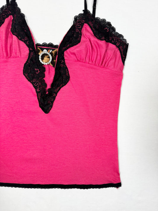 Pink & Black Lace Cami ♡ Size S