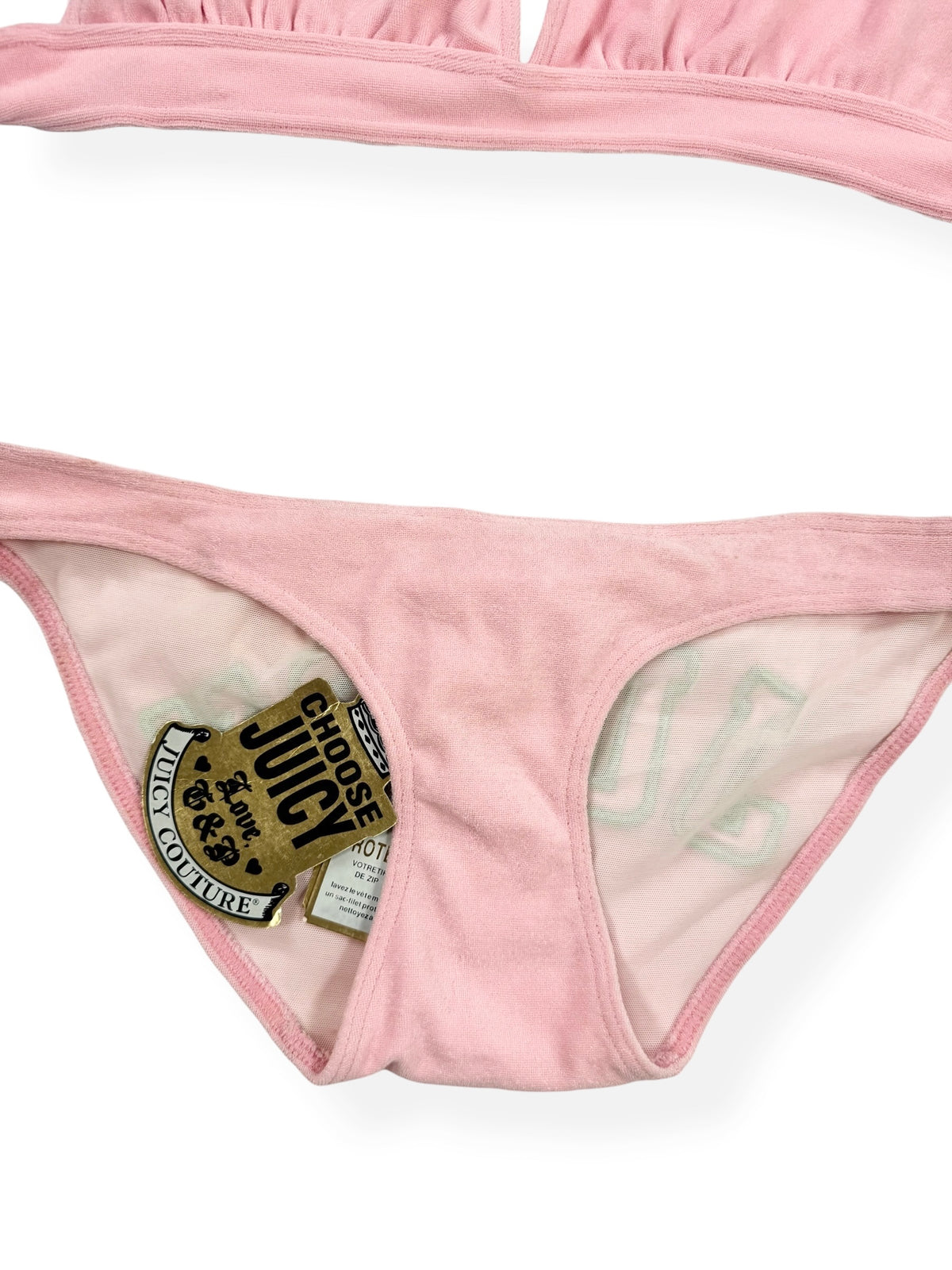 Pink & Green Towelling Juicy Couture Bikini ♡ S-L