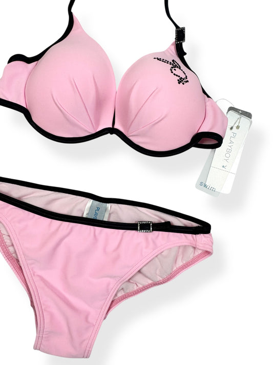 Playboy Pink & Black Bikini ♡ Size XS