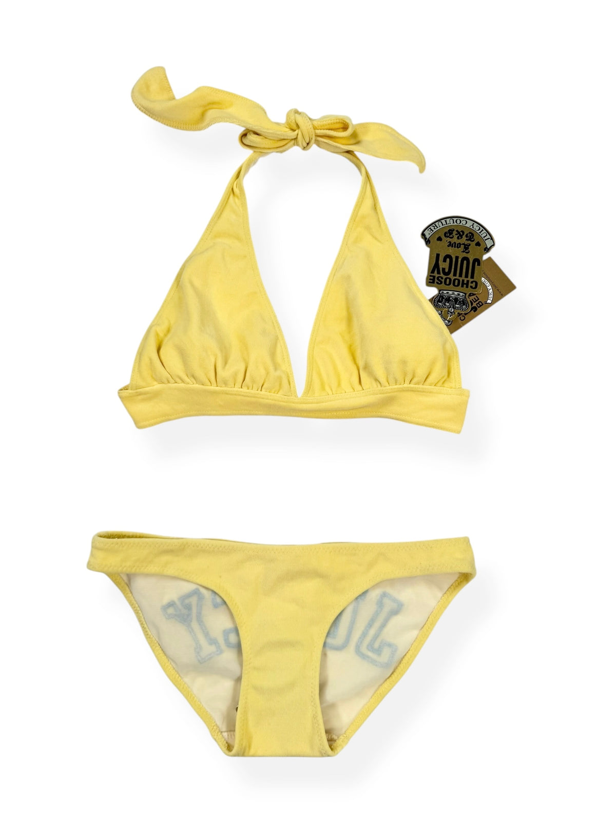 Juicy Couture Yellow & Blue Towelling Bikini ♡ S/M
