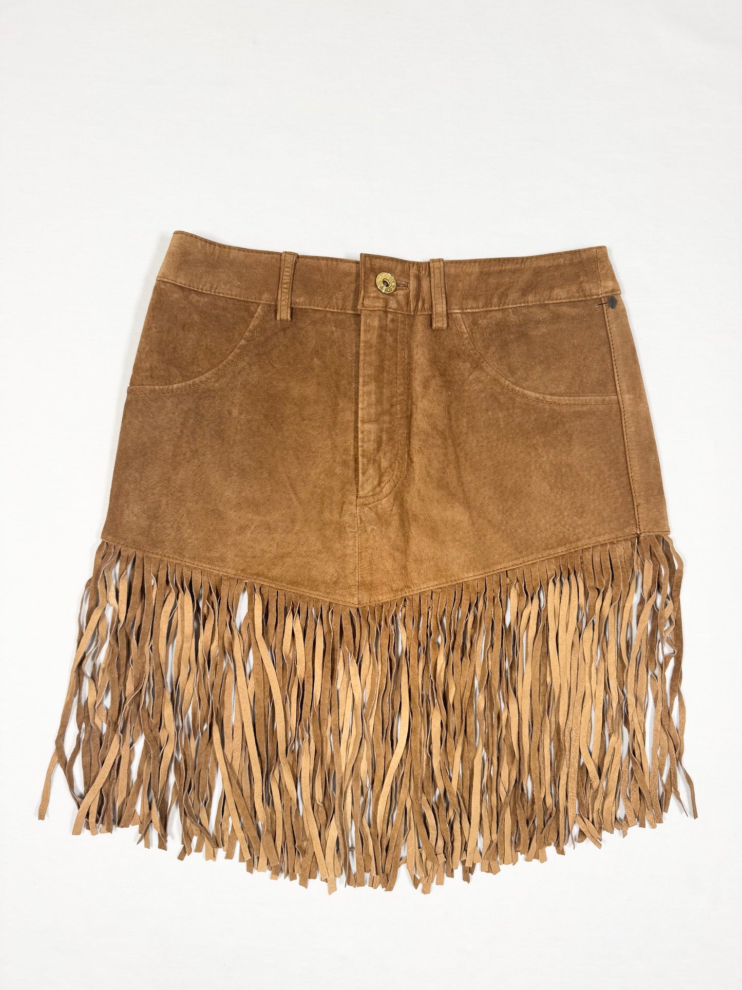 Baby Phat Suede Fringe Skirt ♡ Size XXS