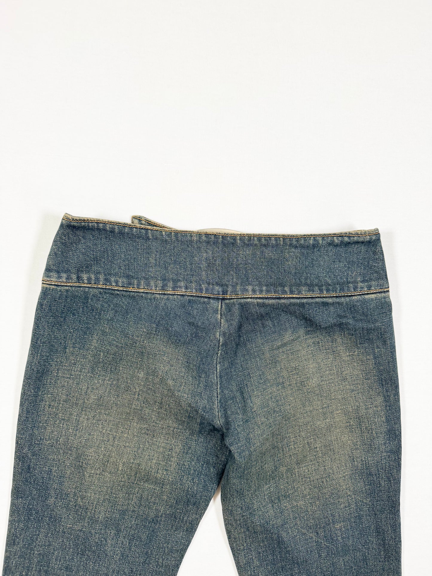 Buckle Flared Jeans
