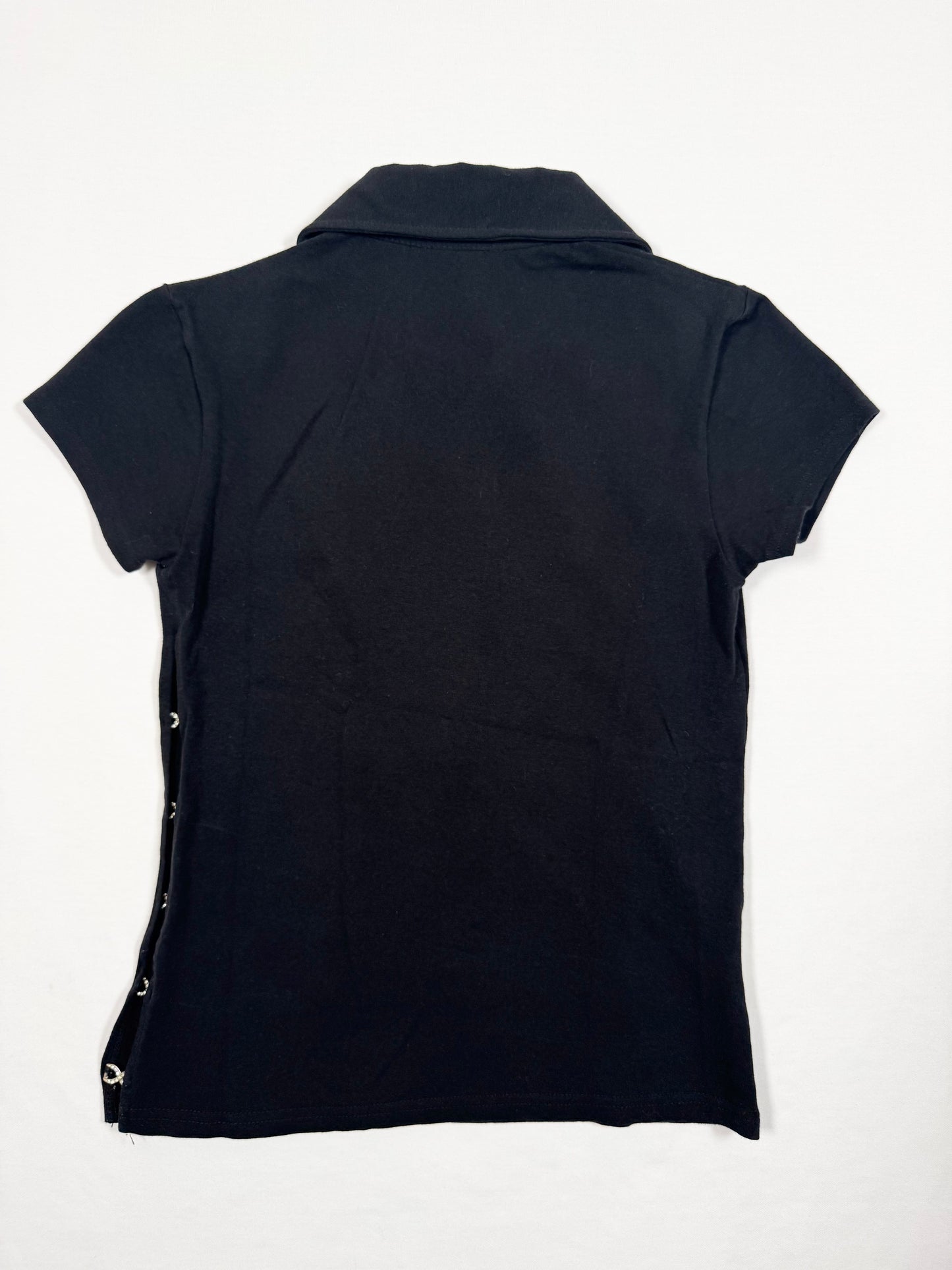 Glow Diamante Side Slit Shirt