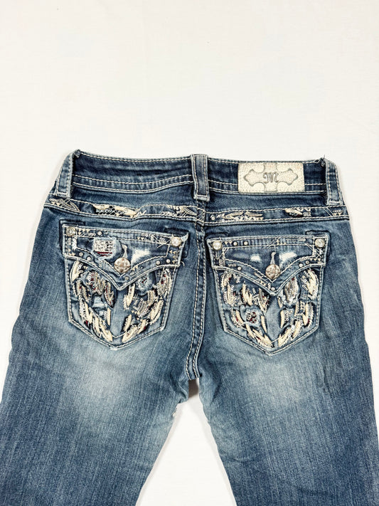 Miss Me Wing Flared Jeans