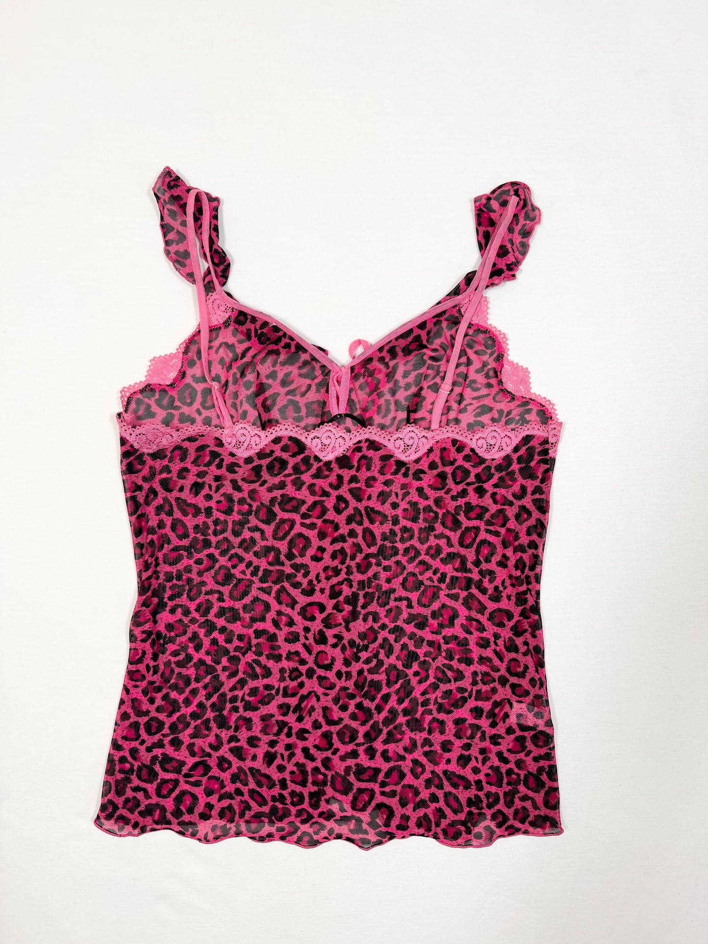 Pink Leopard Mesh Cami