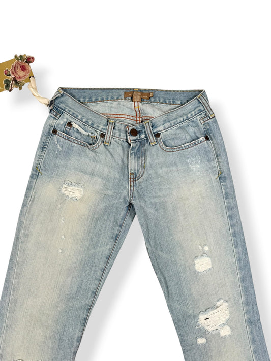 Abercrombie & Fitch Distressed Flared Jeans ♡ XS