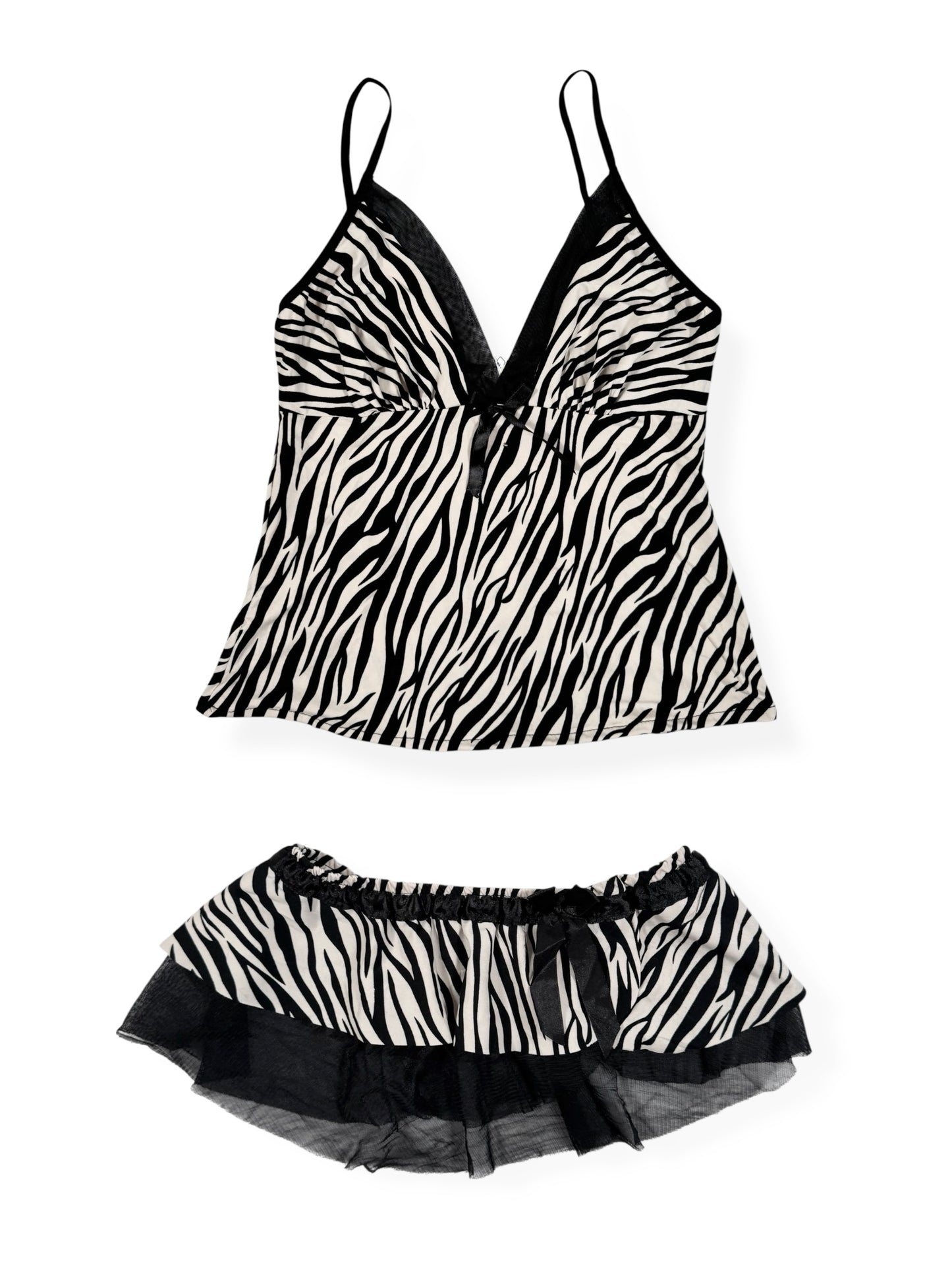 Zebra Cami & Micro Skirt Set