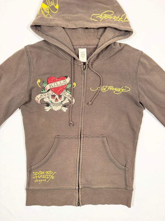 Ed Hardy Brown Hoodie