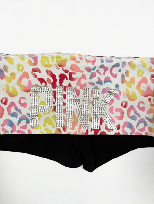 PINK By Victorias Secret Leopard Fold Over Shorts