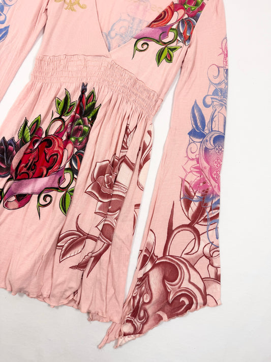 Christian Audigier Pink Mini Dress ♡ XS