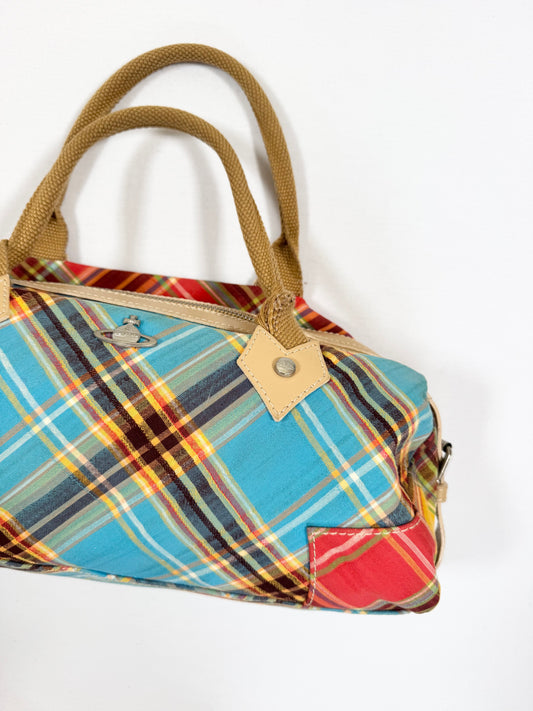 Vivienne Westwood Multi Colour Plaid Cotton Bag ♡