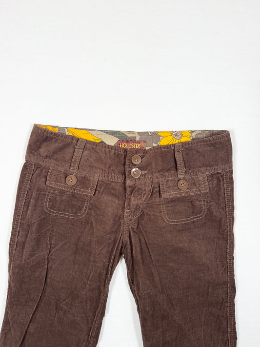 Hollister Brown Corduroy Flared Pants
