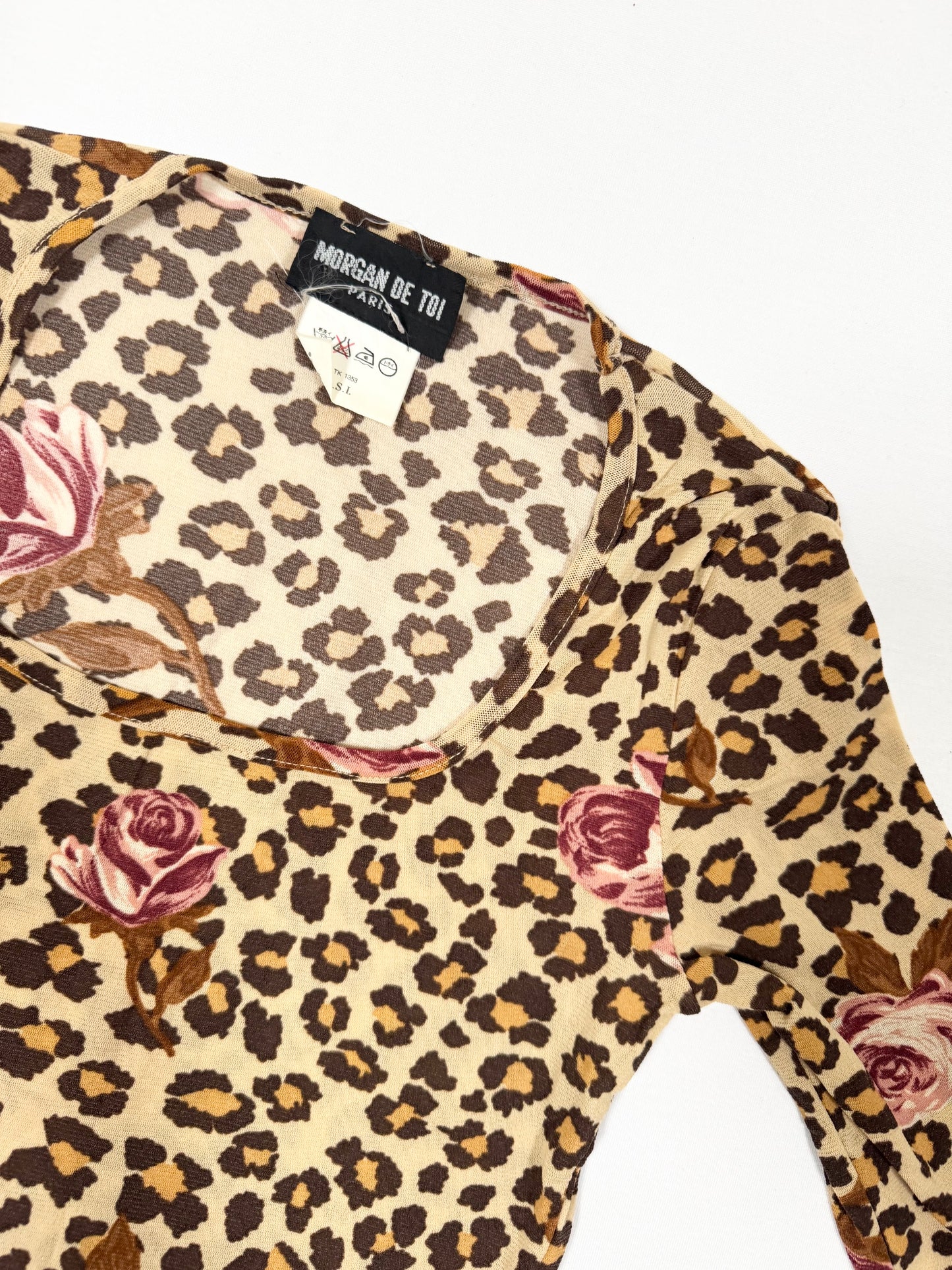 Morgan De Toi Leopard Rose Top