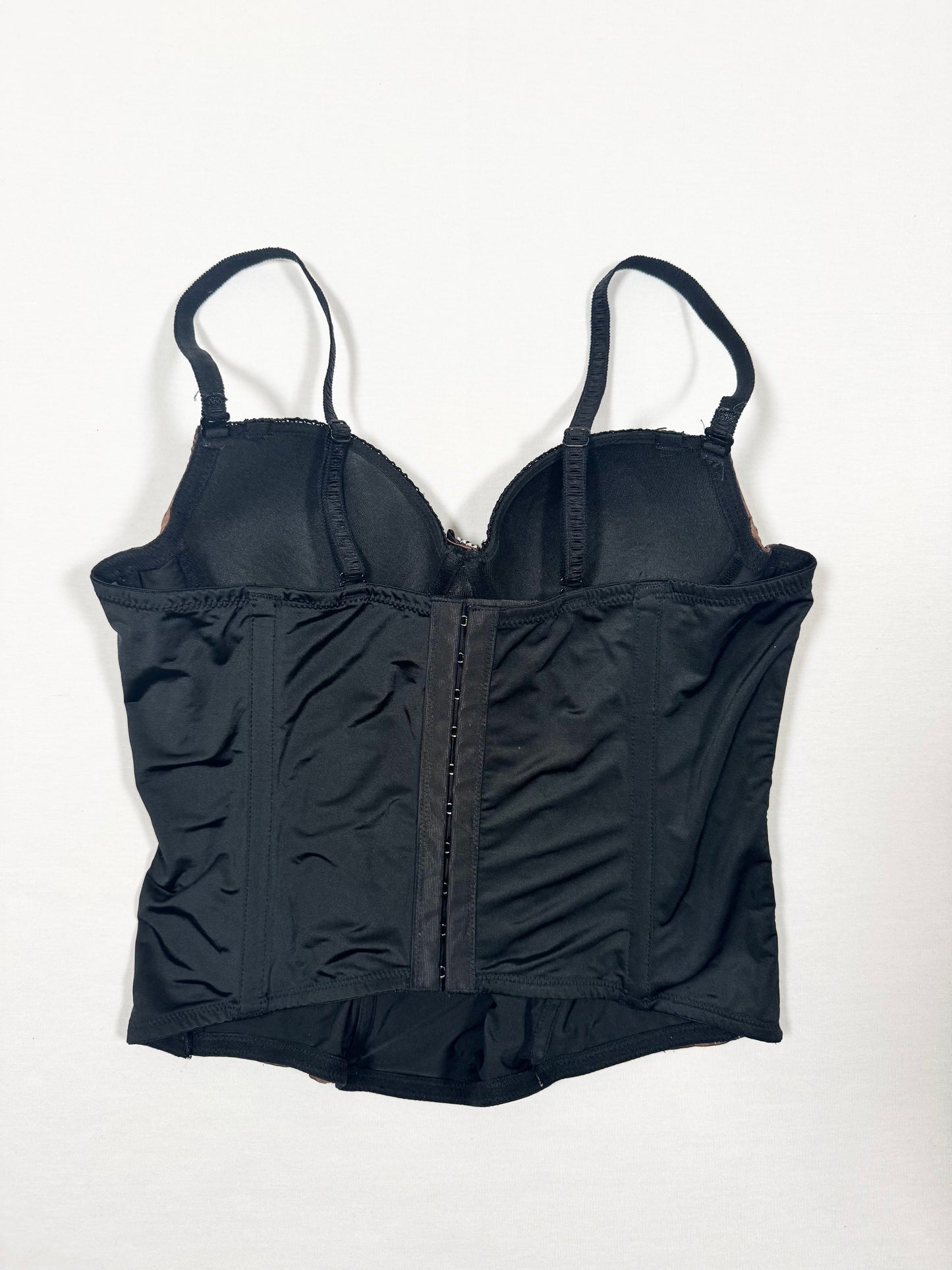 Brown Satin Tux Corset