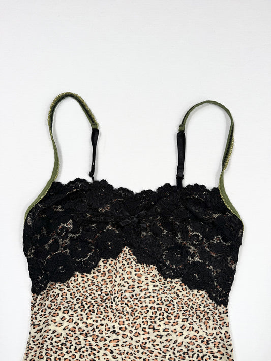 Leopard Black Lace Cami ♡ S