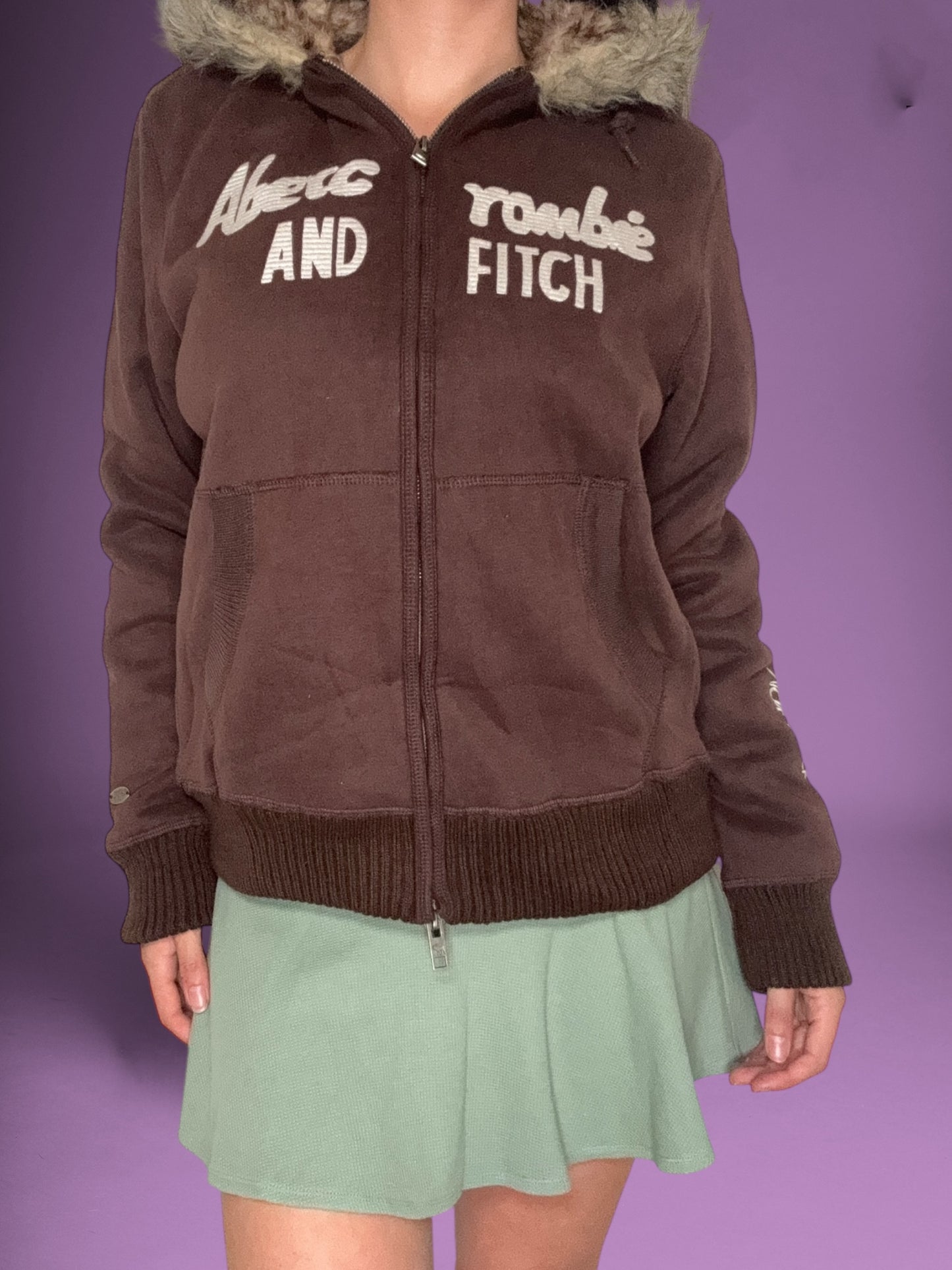 Abercrombie Fur Hooded Zip Up ♡ Size L