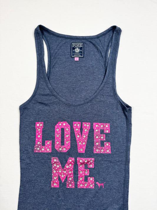 PINK Love Me Navy Tank ♡ M