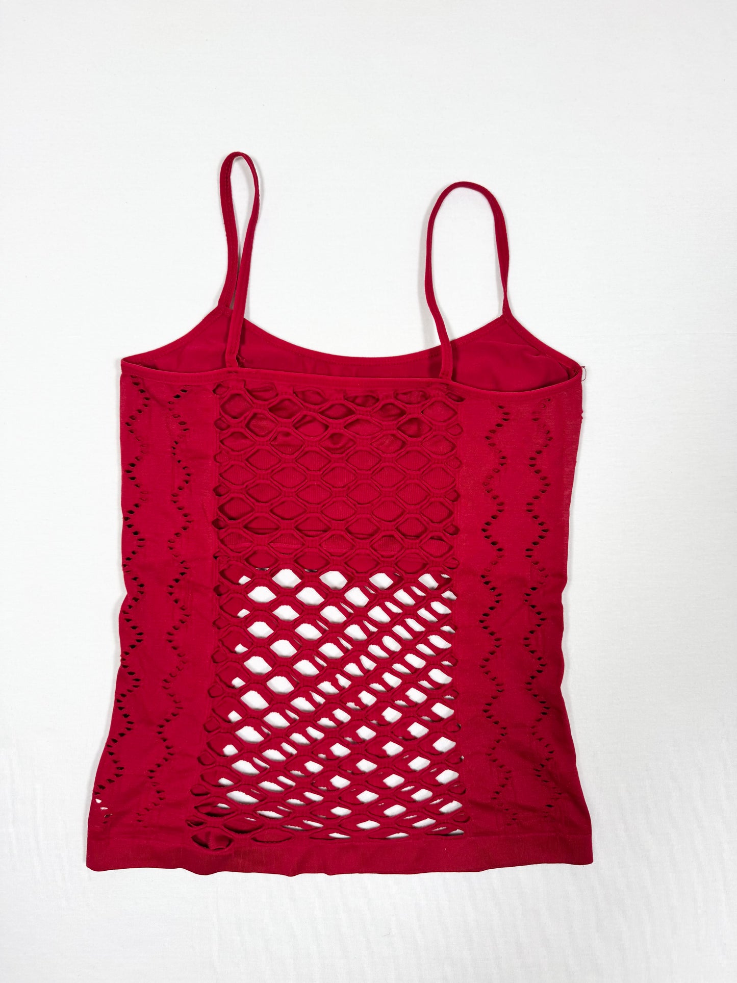 Red Fishnet Cami