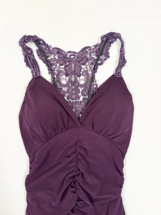 Xmania Purple Strappy Lace Back Dress ♡ S