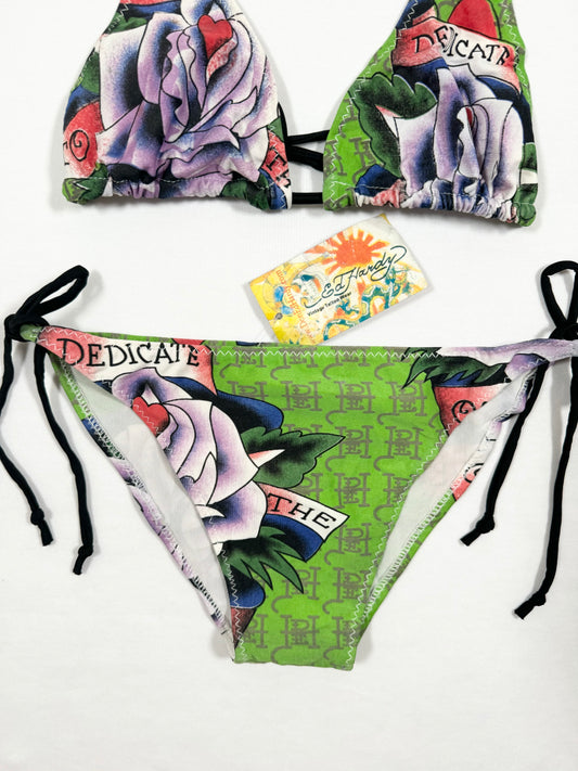 Ed Hardy Green Monogram Bikini