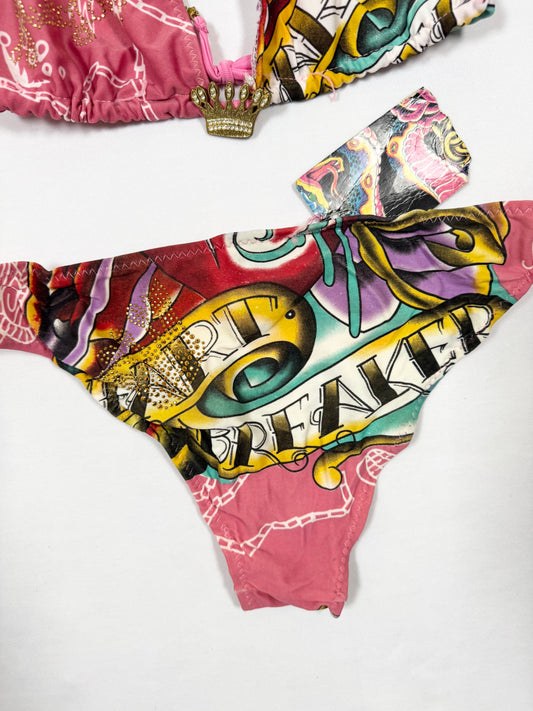 Pink Christian Audigier Bikini