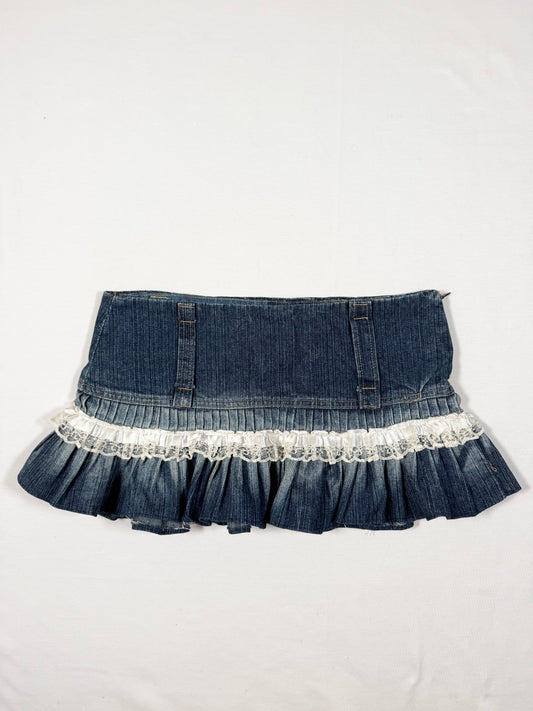 Lace Ruffle Mini Skirt ♡ Size S