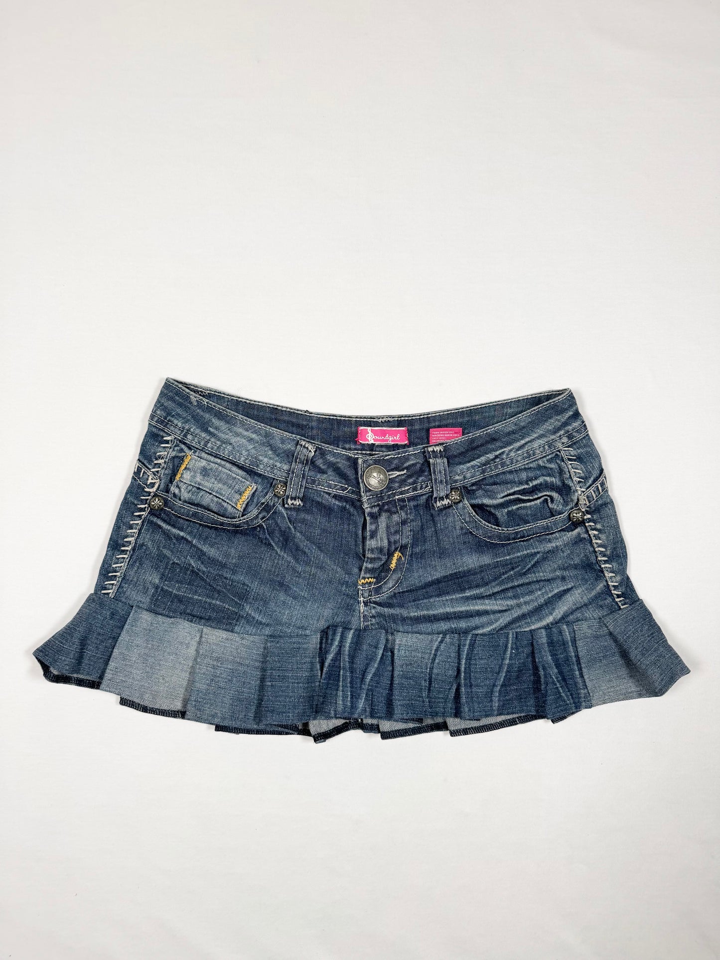 Cross Pleated Mini Skirt ♡ Size M