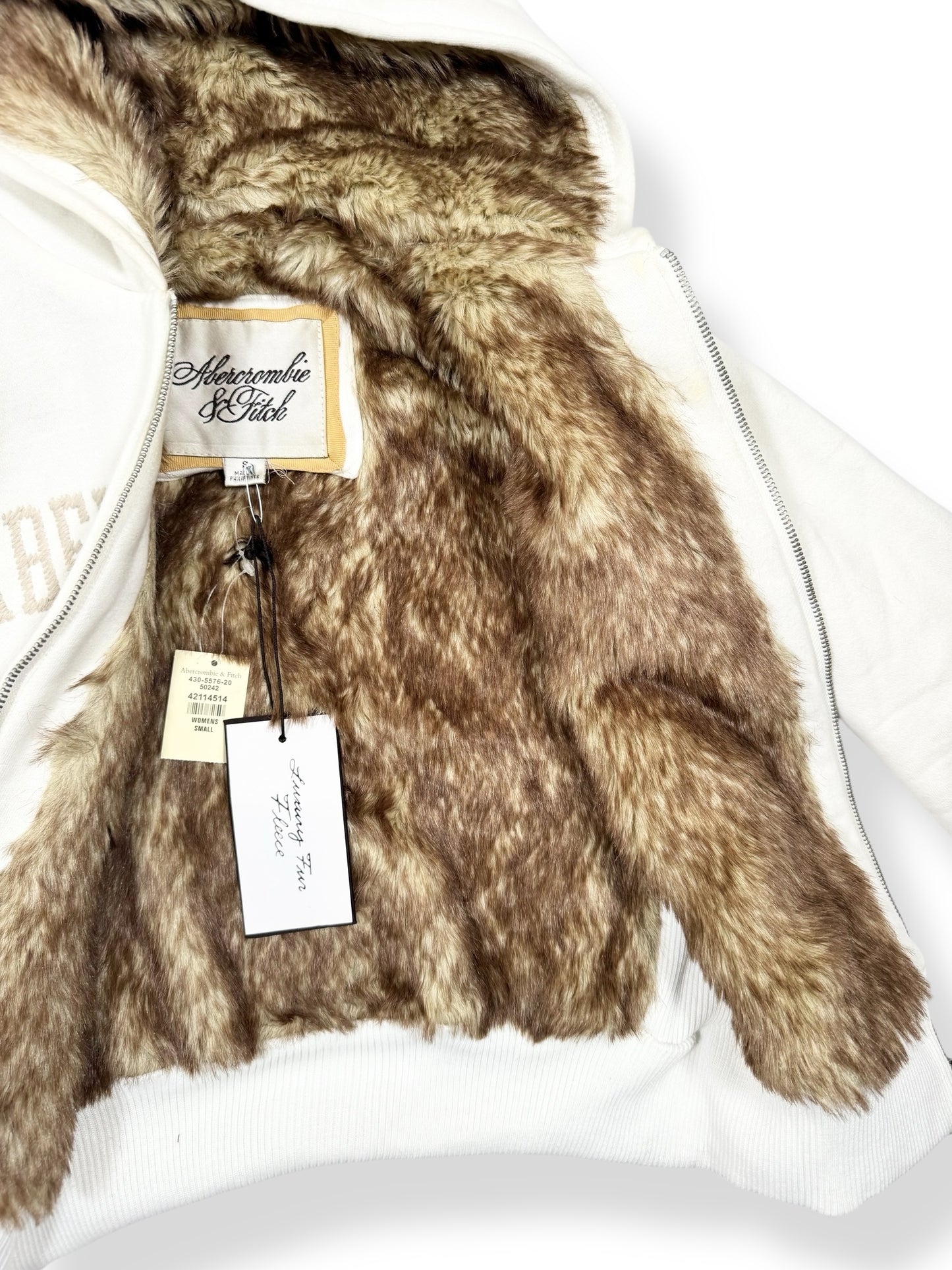 Abercrombie Fur Lined Zip Up Hoodie