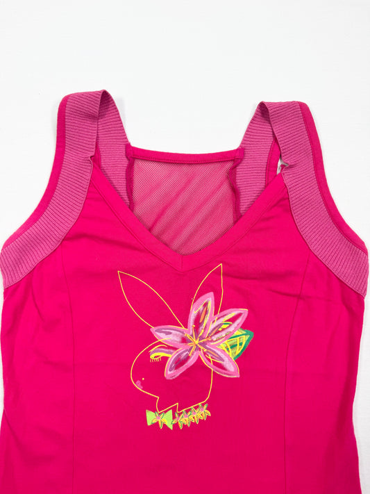 Pink Tropical Playboy Tank ♡ S