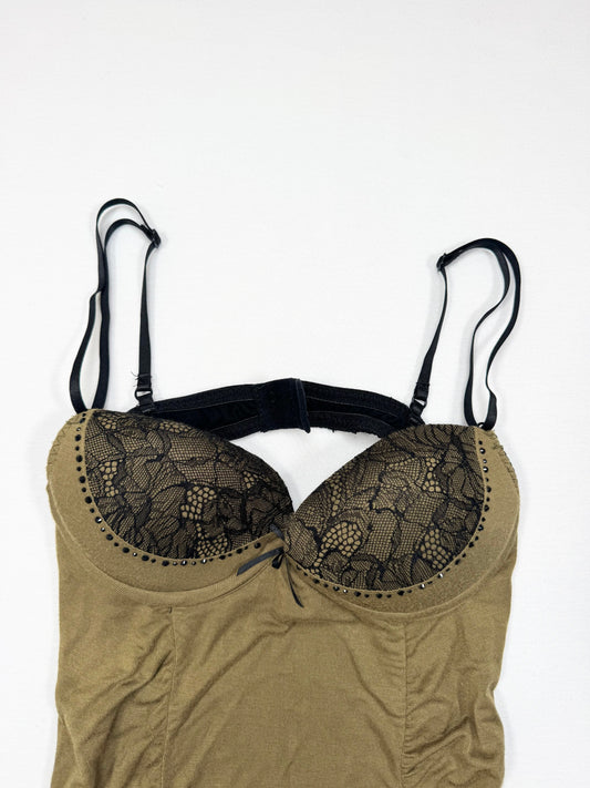 Lipservice Khaki Cami ♡ S
