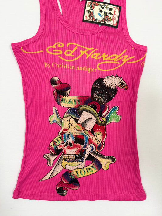 Hot Pink Ed Hardy Tank