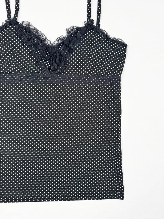 Polka Dot Ruffle Cami ♡ Size S