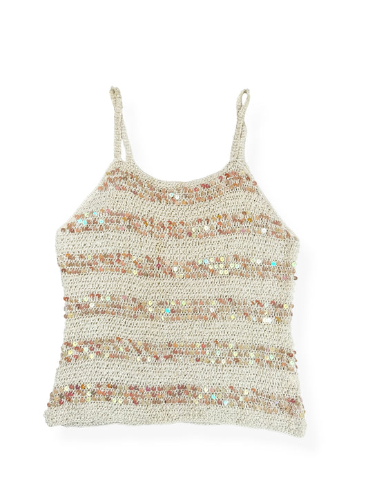 White Sequin Cami ♡ S