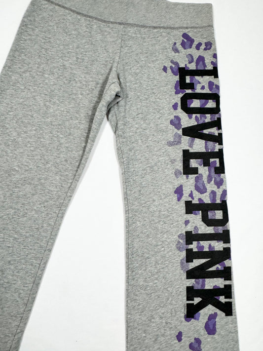 PINK Leopard Wide Leg Trackpants ♡ Size L