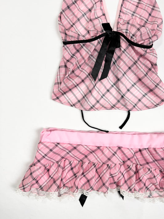 Dreamgirl Plaid Cami Set ♡ XS