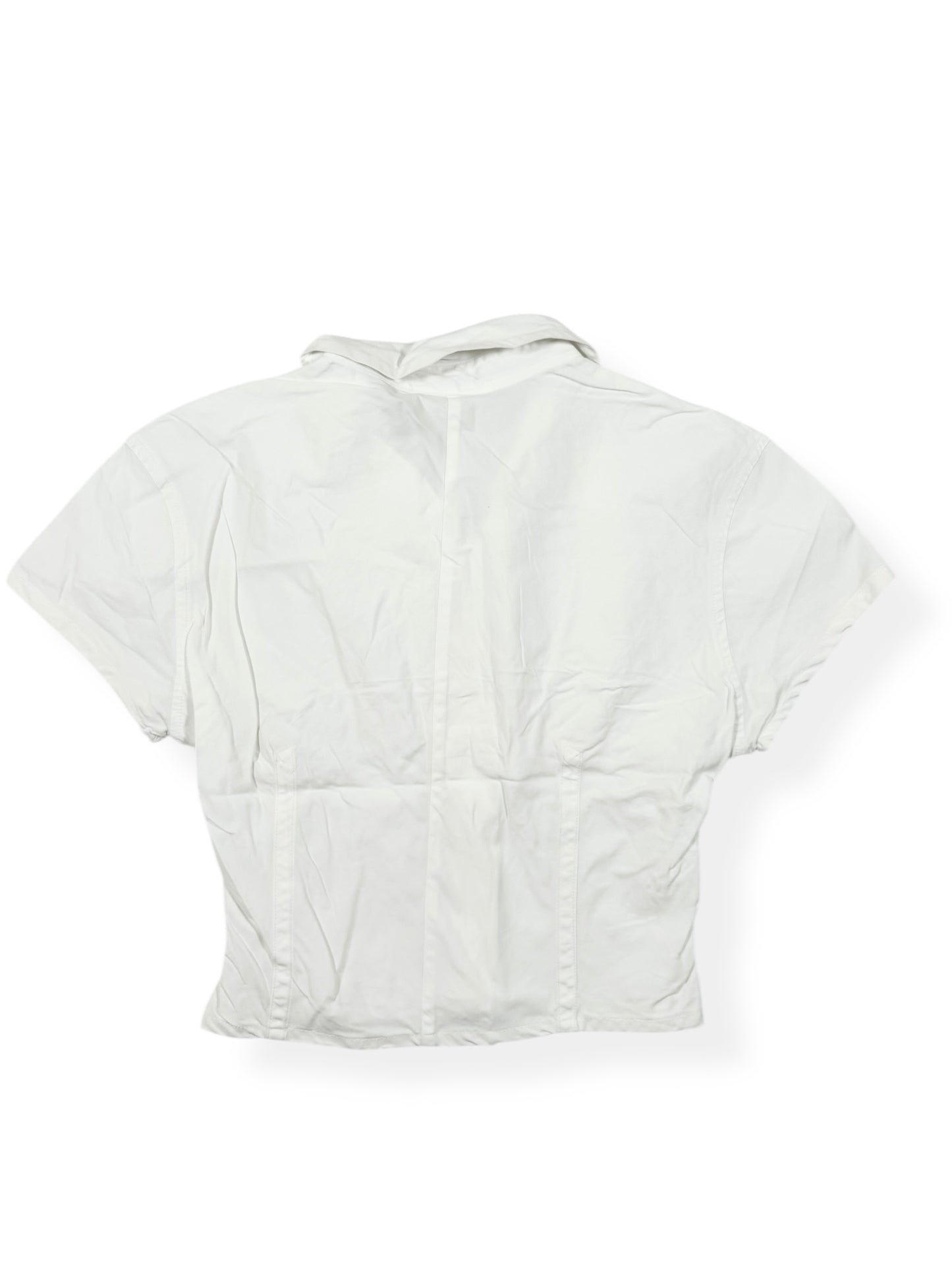Cropped White Button Up Shirt