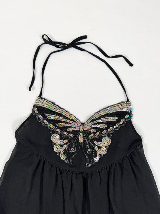 Butterfly Sequin Halter