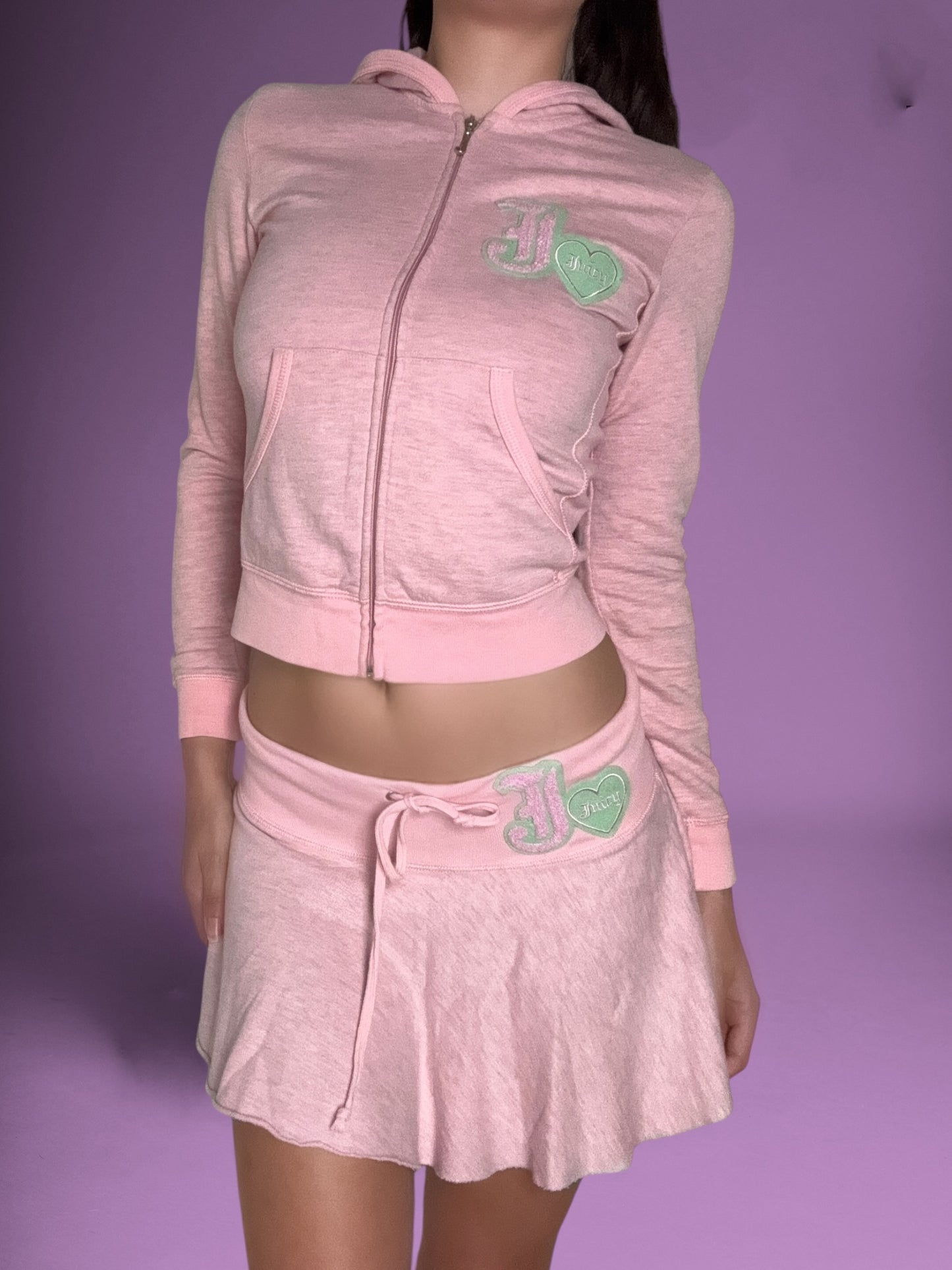 Juicy Couture Pink & Green Skirt Set ♡ XS