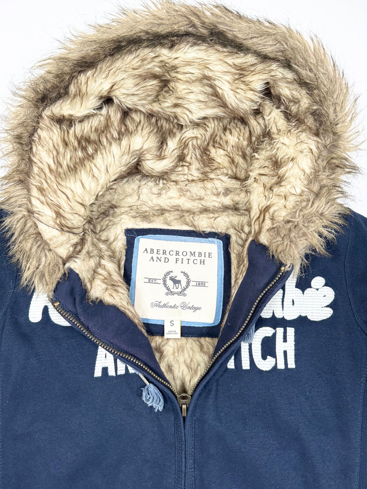 Abercrombie & Fitch Fur Zip Up Hoodie
